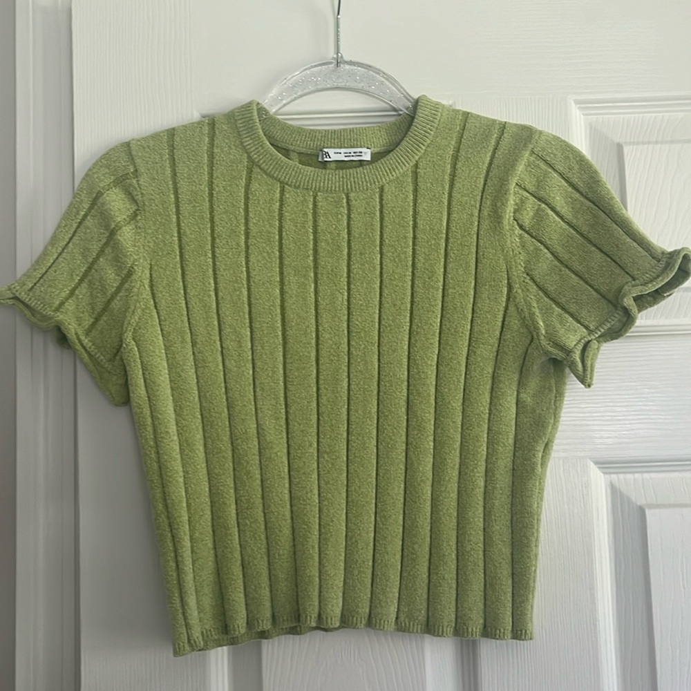 Zara Green Crop Top